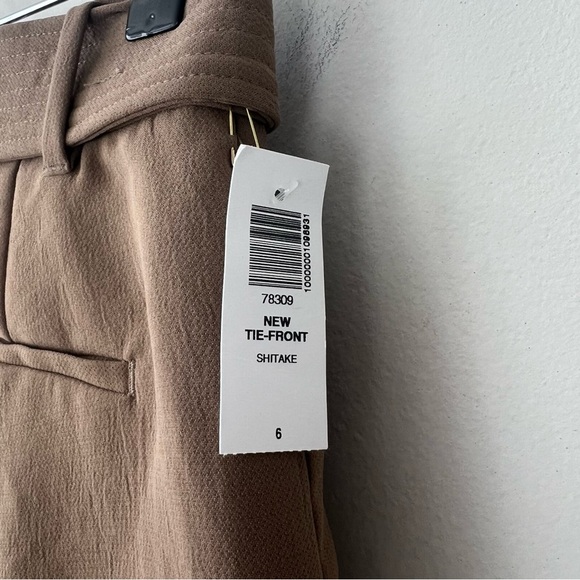 NWT Aritzia Wilfred Tie Front Belted High Rise Trouser Shorts - Picture 6 of 8